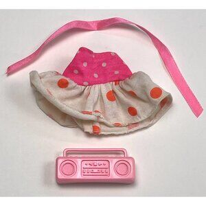 VTG 1990 MATTEL Barbie Babysitter Skipper Doll REPLACEMENT SKIRT Ribbon Jambox